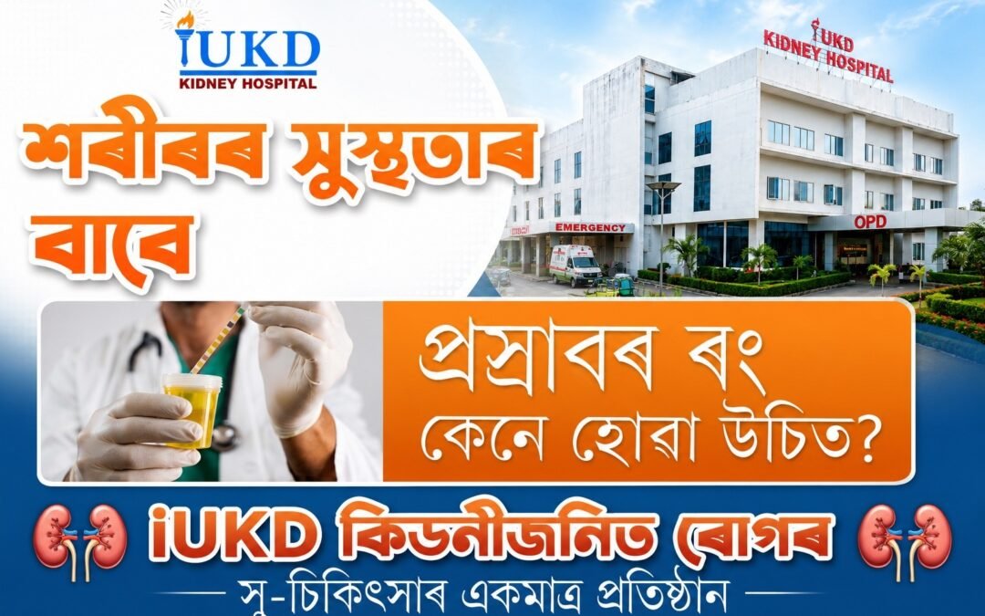 শৰীৰৰ সুস্থতাৰ বাবে প্ৰস্ৰাৱৰ ৰং কেনে হোৱা উচিত? iUKD কিডনীজনিত ৰোগৰ সু-চিকিৎসাৰ একমাত্ৰ কেন্দ্ৰ
